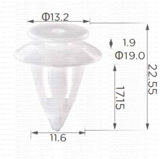 KD1964 Копче тапицерия за автомобили Renault