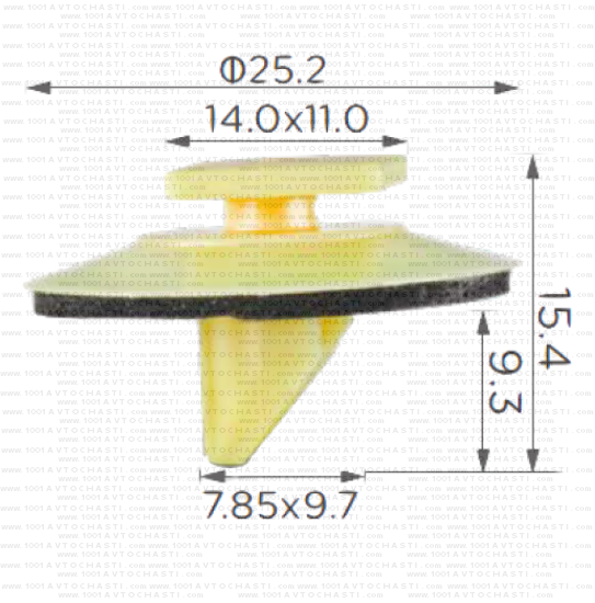 KD1967 Щипка за спойлер за врата на багажника и праг Mazda