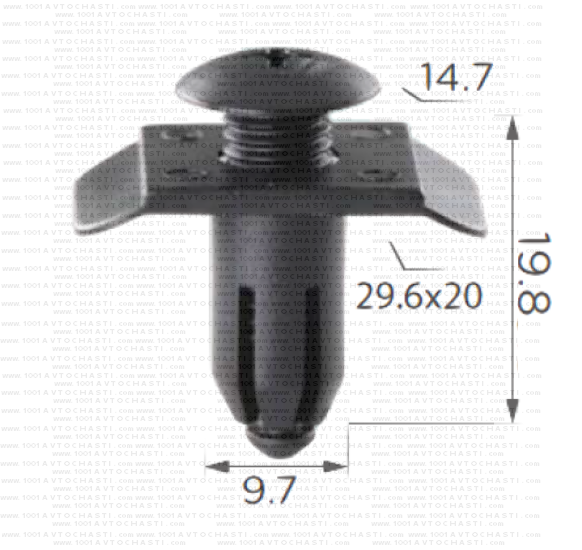 KD2004 За закрепване на броня подкалници Mazda