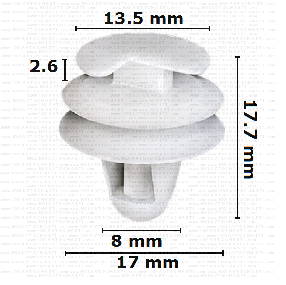 KD2034 Щипка крепеж панел врата Peugeot