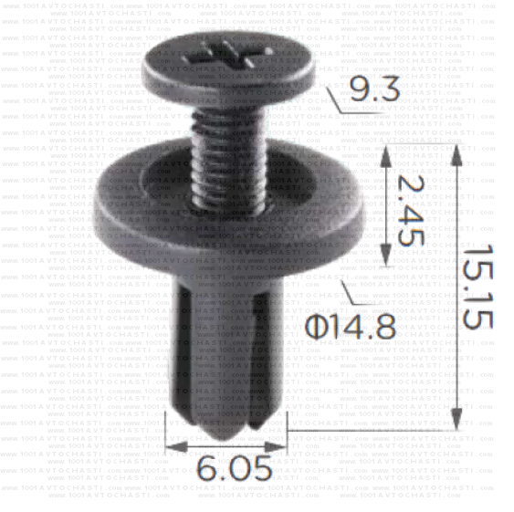 KD2049 Щипка предпазна лайстна подкалници Toyota