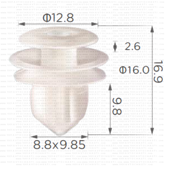 KD2052 Щипка вътрешни опори за колони Toyota