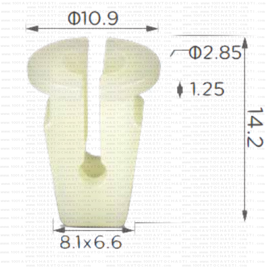 KD2080 Щипка основа винт капак спойлер лайстна предна броня VW