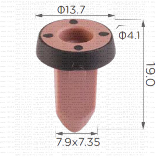 KD2082 Щипка за броня подкалник тапицерия VW