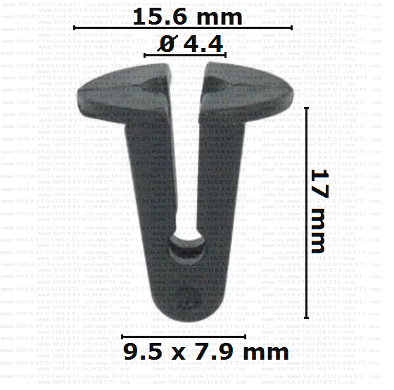 KD2084 Щипка за праг калник лайстна багажник VW