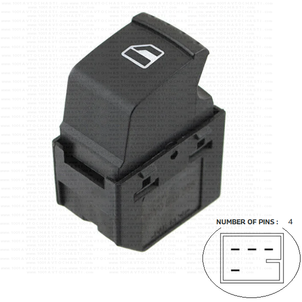 VAN-1404 Бутон за управление електрически стъкла за Skoda Octavia Fabia