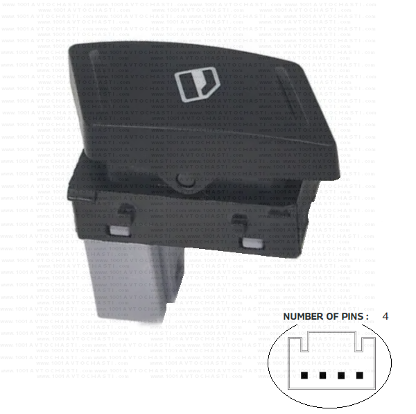 VAN-1405 Бутон за управление електрически стъкла за автомобили Skoda Octavia Yeti