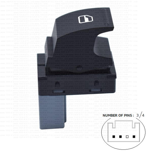 VAN-1407 Бутон за електрически стъкла за Skoda Fabia Octavia Superb Roomster