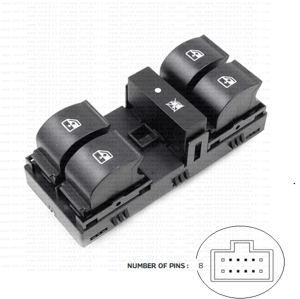 VAN-216 Панел бутони електрически стъкла за автомобили Fiat Linea