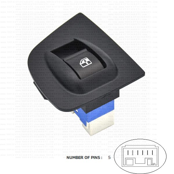 VAN-225 Бутон с декоративен панел електрически стъкла за Fiat Doblo 2