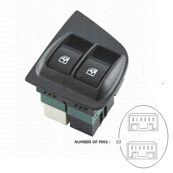 VAN-226 Бутон двоен за управление електрически стъкла за Fiat Doblo 2