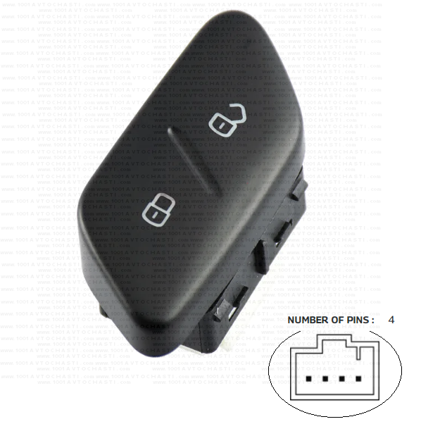 VAN-2406 Бутон заключване врата за VW Polo Fox