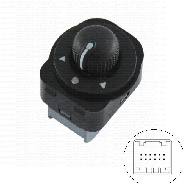 VAN-291 Бутон за настройка огледала за автомобили Peugeot Bipper Nemo