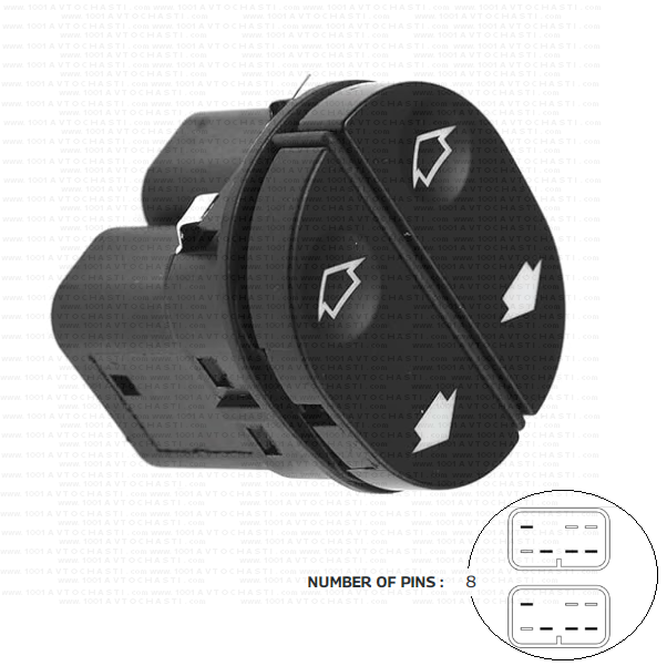 VAN-308 Бутон за електрически стъкла за Ford Connect Fiesta KA Puma Fusion Fiesta