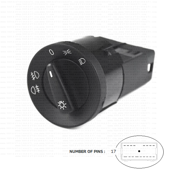 VAN-461 Kлюч главни светлини и халогени за автомобили VW Golf Passat Sharan Lupo Bora Beetle Polo Transporter Jetta