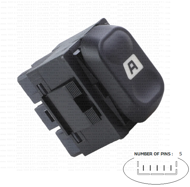 VAN-614 Бутон за управление електрически стъкла за автомобили ляв Citroen Xantia Xsara