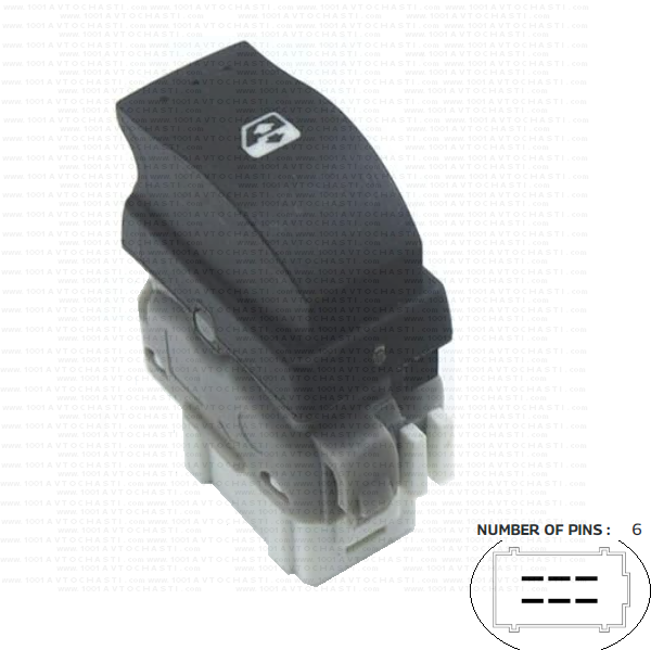 VAN-723 Бутон за управление електрически стъкла за автомобили Renault Clio