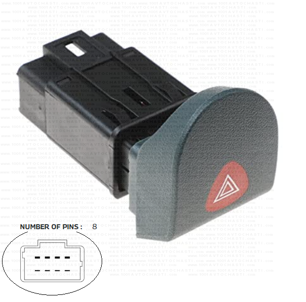 VAN-757 Бутон аварийни светрлини за Renault Kangoo 1