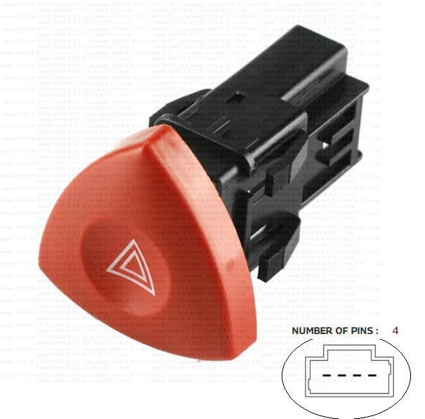 VAN-759 Бутон аварийни светрлини за Opel Movano А Vivaro А