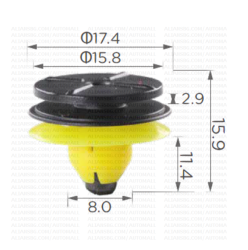 KD1564 Щипка кора под челно стъкло Kia