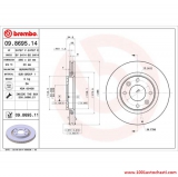 V09869514CXP Диск спирачен преден вентилиран за автомобил Citroen Picaso oт 1999