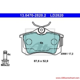 V13047028202CXP Накладки задни 17mm за автомобил Citroen Picaso oт 1999