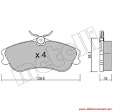 V2202171CXP Накладки предни за автомобил Citroen Picaso oт 1999